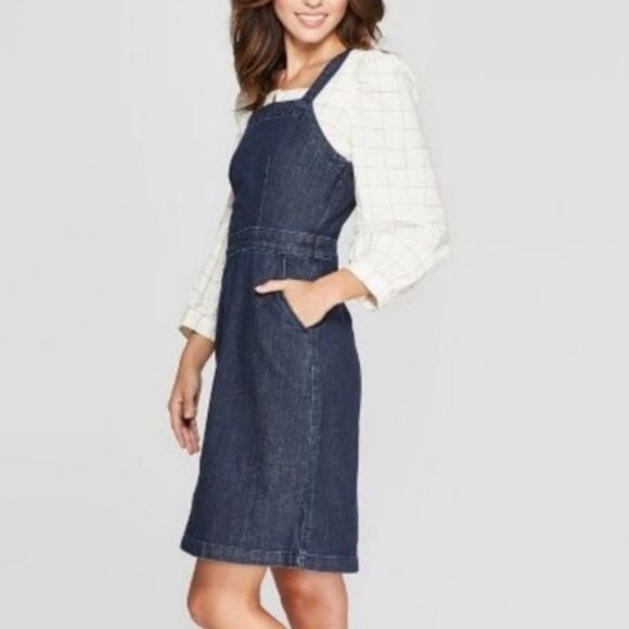 SOLD Universal Thread Denim Bib Dress - Picture 2 of 11